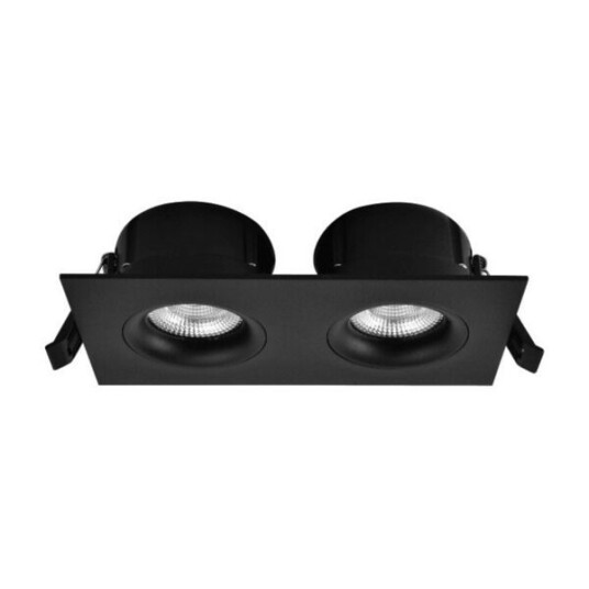 LEDPRO BY NORLUX TIGRUS 360 FIRKANTET DOBBEL LAMPE SVART 27927-36-2