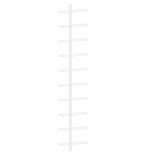 vidaXL Veggmontert vinstativ for 10 flasker 2 stk hvit metall vidaXL Veggmontert vinstativ for 10 flasker 2 stk hvit metall