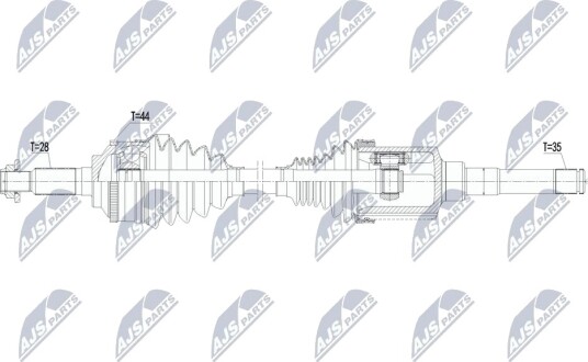 Drivaksel NTY NPW-FR-225