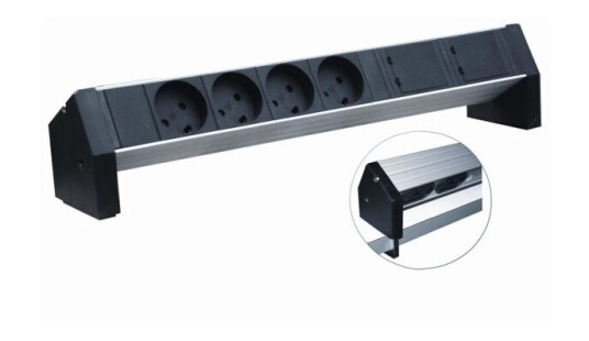 Retex 24155804 Grunnleggende Aluminium Aluminium Sort 4 Ac-Utganger Type K C14 Kopling Retex 24155804 Grunnleggende Aluminium Aluminium Sort 4 Ac-Utganger Type K C14 Kopling