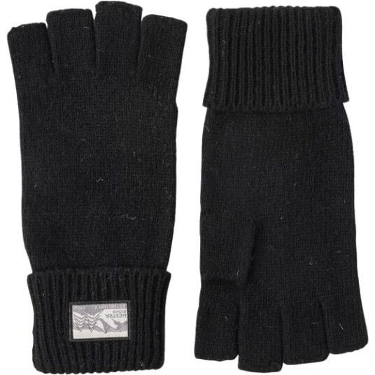 Hestra Raggwool Half Finger halvvante voksen 100 Black 8