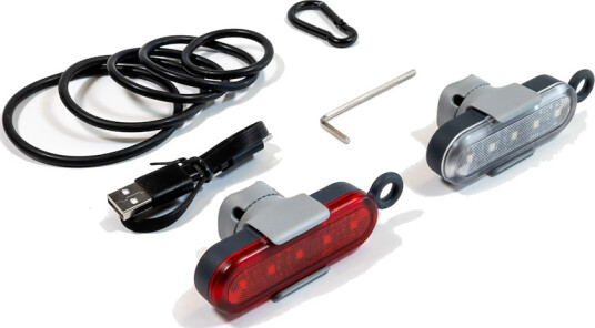 Reelight Stadium lyktesett USB oppladelig svart 65 lumen