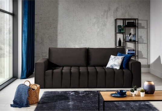 Sofa Eltap Lazaro 247x97x92 cm Monolith 29 Mørk Brun