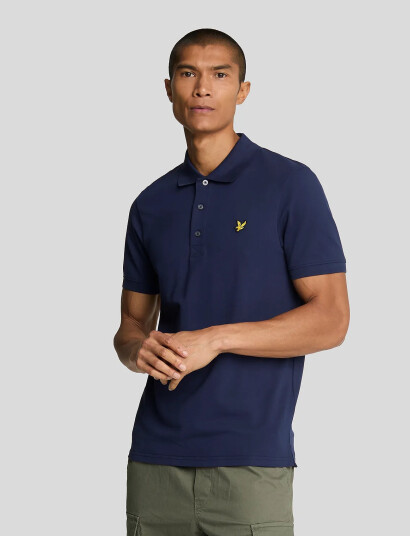 Lyle & Scott Plain Polo Shirt - Blue - XS Lyle & Scott Plain Polo Shirt - Blue - XS