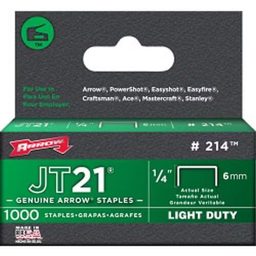 Arrow JT21 T27 Staples Pack of 1000 Arrow JT21 T27 Staples Pack of 1000