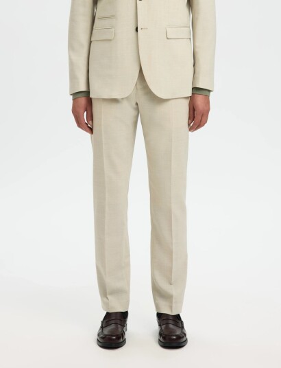 Selected Slmslim Oasis Linen Trs Noos   Cream   46