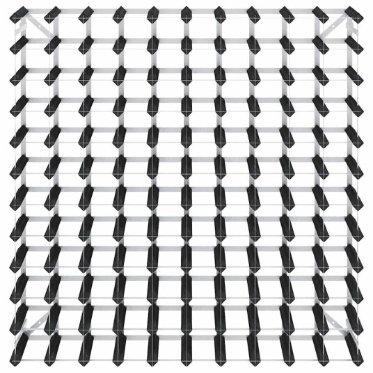 vidaXL Vinstativ for 120 flasker svart heltre furu