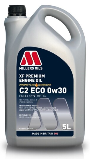 Motorolje MILLERS XF PREMIUM C2 ECO 0W30 5L Motorolje MILLERS XF PREMIUM C2 ECO 0W30 5L