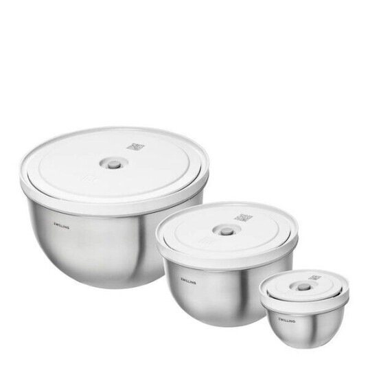 Zwilling Fresh & Save vakuumskålsett 6 deler rustfritt stål Zwilling Fresh & Save vakuumskålsett 6 deler rustfritt stål