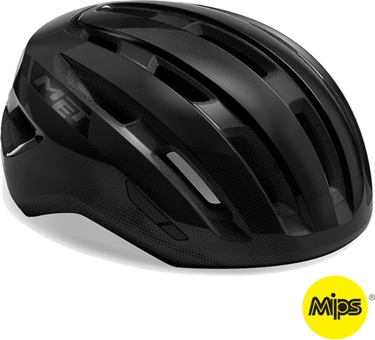 MET Miles MIPSsykkelhjelm Black Glossy