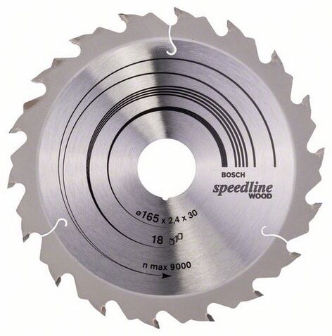 Bosch Speedline 165mm Sirkelsagblad for Tre med 18 Tenner