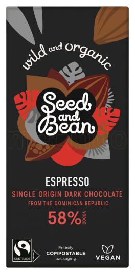 Seed & Bean Mørk Sjokolade 58% Kaffe Espresso Ø 1 Bar 85gram Seed & Bean Mørk Sjokolade 58% Kaffe Espresso Ø 1 Bar 85gram