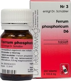 Cellesalt nr.3 (Ferrum Phos) D6 200 Tabletter Cellesalt nr.3 (Ferrum Phos) D6 200 Tabletter