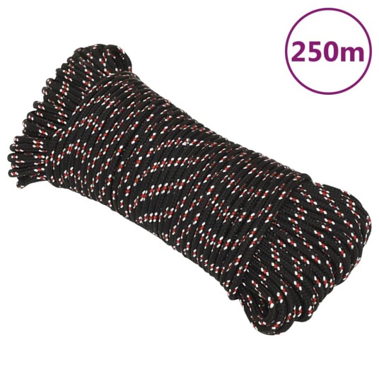  Båttau svart 5 mm 250 m polypropylen