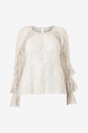 KAFFE Curve   Blondebluse kcAmalie Lace   Hvit
