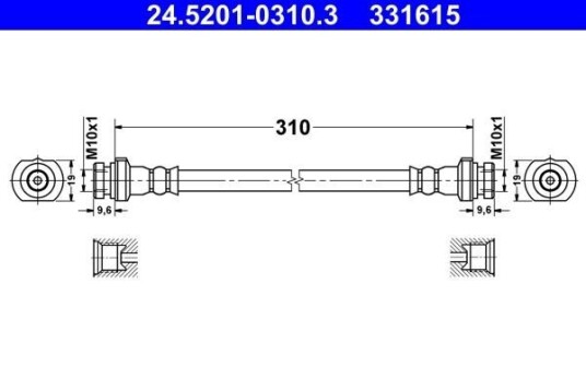 Bremseslange ATE 24.5201 0310.3