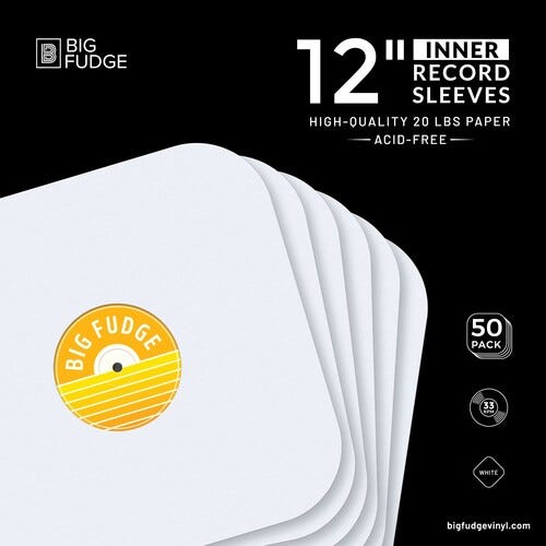 Big Fudge Bfis12x50us 12" Ekstra Slitesterke Innerlommer Runde Kanter 50stk Hvite Big Fudge Bfis12x50us 12" Ekstra Slitesterke Innerlommer Runde Kanter 50stk Hvite