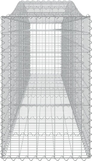 vidaXL Gabionkurver buede 9 stk 400x50x80/100 cm galvanisert jern