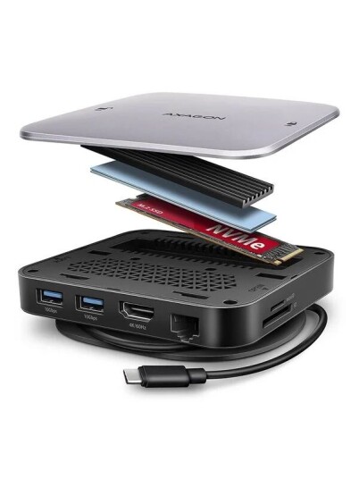 AXAGON UFO 9 in 1 USB C Hub Black HMC UFO AXAGON UFO 9 in 1 USB C Hub Black HMC UFO