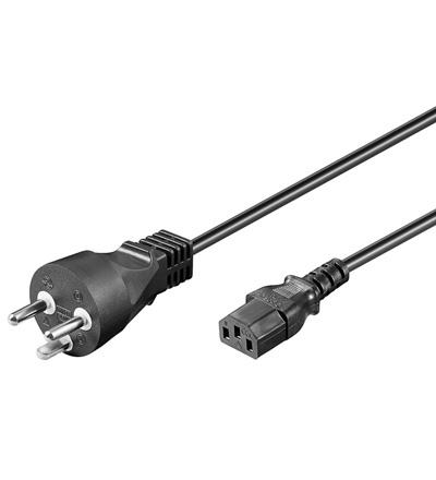 Goobay 1,8 m Strømkabel Type K Jord svart H05VV-F 0,75 mm2