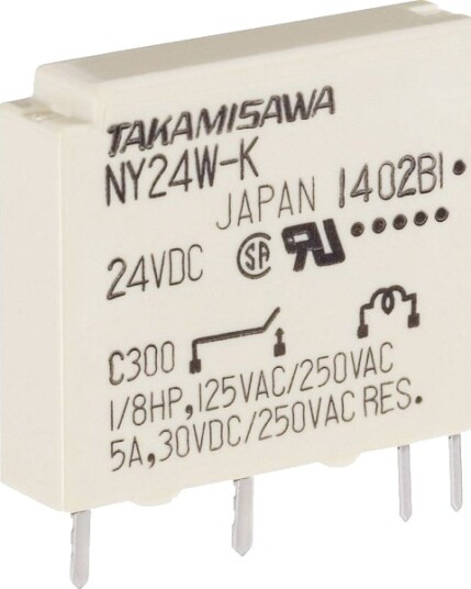 Takamisawa Ny 05W K Ie Printrelé 5 V/Dc 5 A 1 X Sluttkontakt 1 Stk.