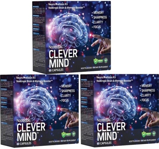 DNS 3-Pack Nootropic Clever Mind™ - 3 X 60 Kapsler