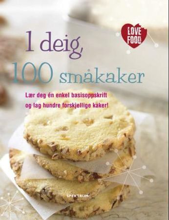 1 deig, 100 småkaker, Veldig pen bok / som ny