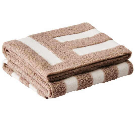 Dusty Deco Labyrinth Pledd 150x190 cm Hvit / Beige Dusty Deco Labyrinth Pledd 150x190 cm Hvit / Beige