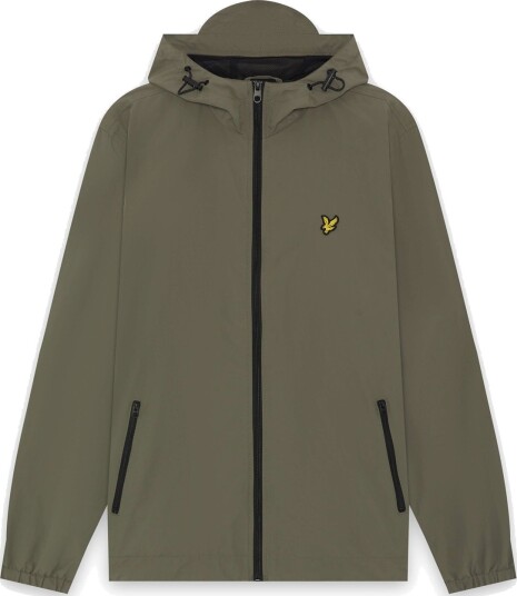 Lyle & Scott Contrast Zip Through Hooded Jacket Khaki green L