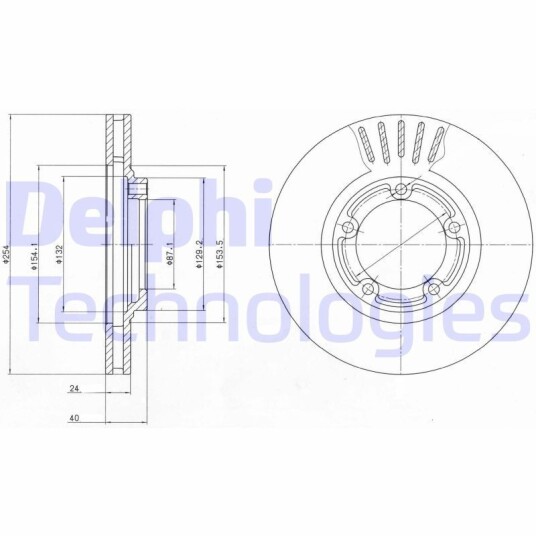 Bremseskive DELPHI BG4098