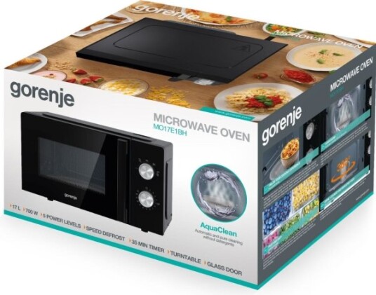 Gorenje Mo17e1bh Benkeplate Solo Mikrobølge Ovn 17 L 700 W Rotasjon Sort Gorenje Mo17e1bh Benkeplate Solo Mikrobølge Ovn 17 L 700 W Rotasjon Sort