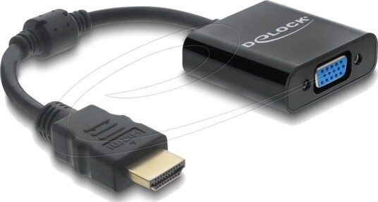 Delock Adapter Hdmi Hann Til Vga Hunn Svart