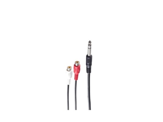 Shiverpeaks Bs30461 6.35Mm Hankjønn 2 X Rca Hunkjønn 0,2 M Sort Rød Hvit