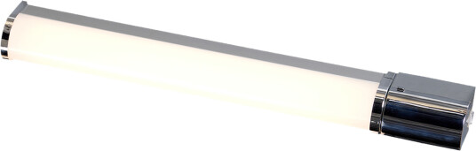Cleo vegglampe med stikkontakt for baderom 6W IP44 3000 Kelvin - 49 cm - Krom Cleo vegglampe med stikkontakt for baderom 6W IP44 3000 Kelvin - 49 cm - Krom