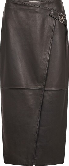 MOS MOSH Pencil skjørt Mmvela Leather Skirt Svart