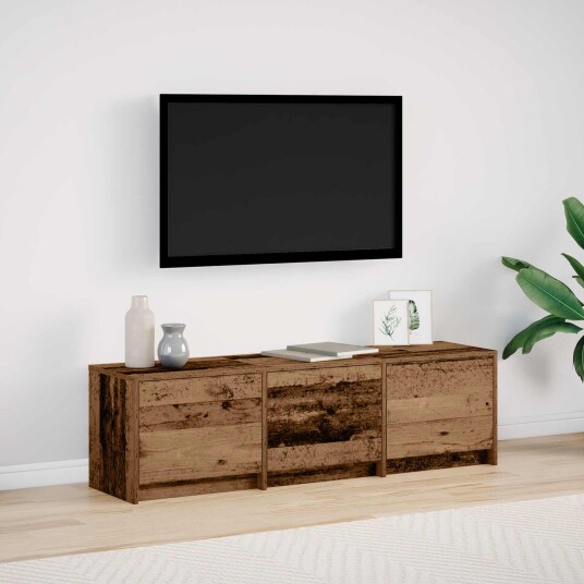  TV skap 140 x 34 x 40 cm Gammelt tre Konstruert tre