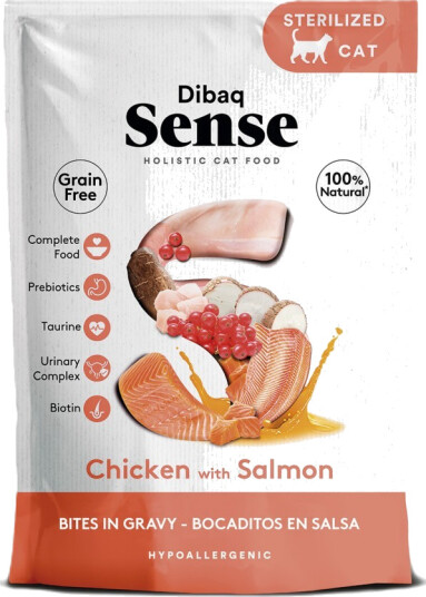DIBAQ Kattemat Cat Sense Bites Kylling med Laks 100 g