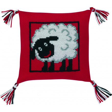 Â Permin Broderisett Pute Sau 28x28cm