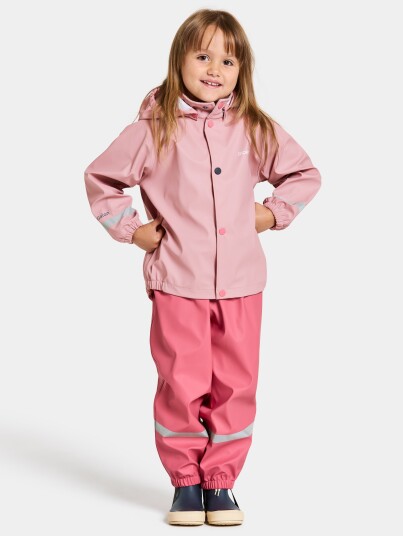 Didriksons Slaskeman Regnsett Soft Pink 110 Didriksons Slaskeman Regnsett Soft Pink 110