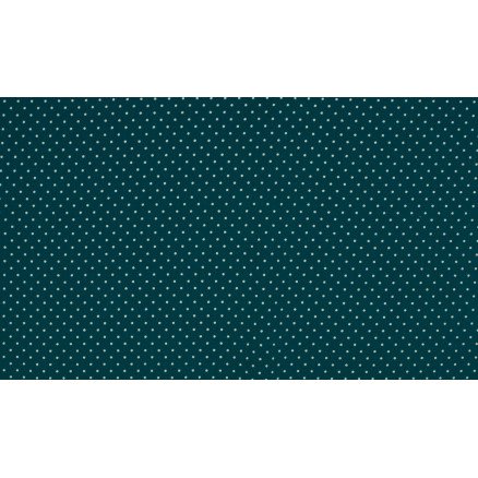 Diverse Minimals Bomullspoplinstoff Print 406 Small Dot Petrol 145cm 50cm
