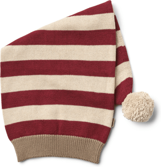 Wheat Red Stripe Strikket Christmas Lue 3 8 år/52 55