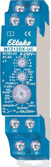 Eltako MFZ12DX UC Tidsrelé analogt 1 vxl 10 A 8 230V AC/DC Belysning