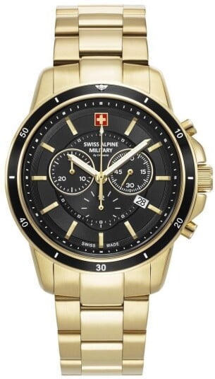 Swiss Alpine Military Herreklokke 7089.9117 Douglas Sort/Gulltonet Swiss Alpine Military Herreklokke 7089.9117 Douglas Sort/Gulltonet