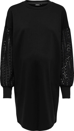 Only Maternity Olmdonna L/S Mix O Neck Mini Dress Jrs Black L
