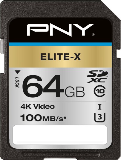 PNY Elite-X SDXC-minnekort 64 GB