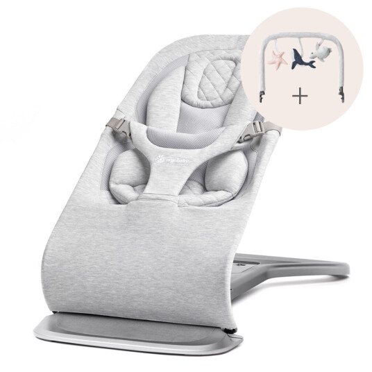 Ergobaby Evolve 3 i 1 Babysitter Ljusgrå Med Lekbåge Ljusgrå Ergobaby Evolve 3 i 1 Babysitter Ljusgrå Med Lekbåge Ljusgrå