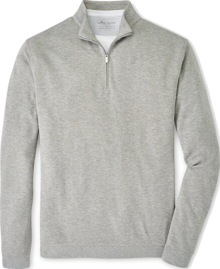 Peter Millar Crown Comfort Pullover Grå Golfgenser herre Light Grey X Large