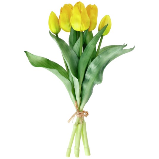 Tulipanbukett Tialda; 28 cm L; Gul