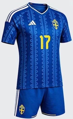 VM 2026 Sverige Bortedrakt – uten nummer Fotballdrakt for voksne og barn S–XXL #17(barn).