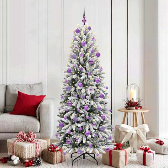  Kunstig juletre Hvit 73 x 73 x 180 cm PVC plast stål og PE
